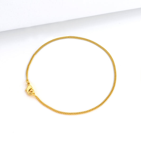 Pulseira Grumet 1,5mm 1gr Fecho Lagosta Banhado A Ouro 18k