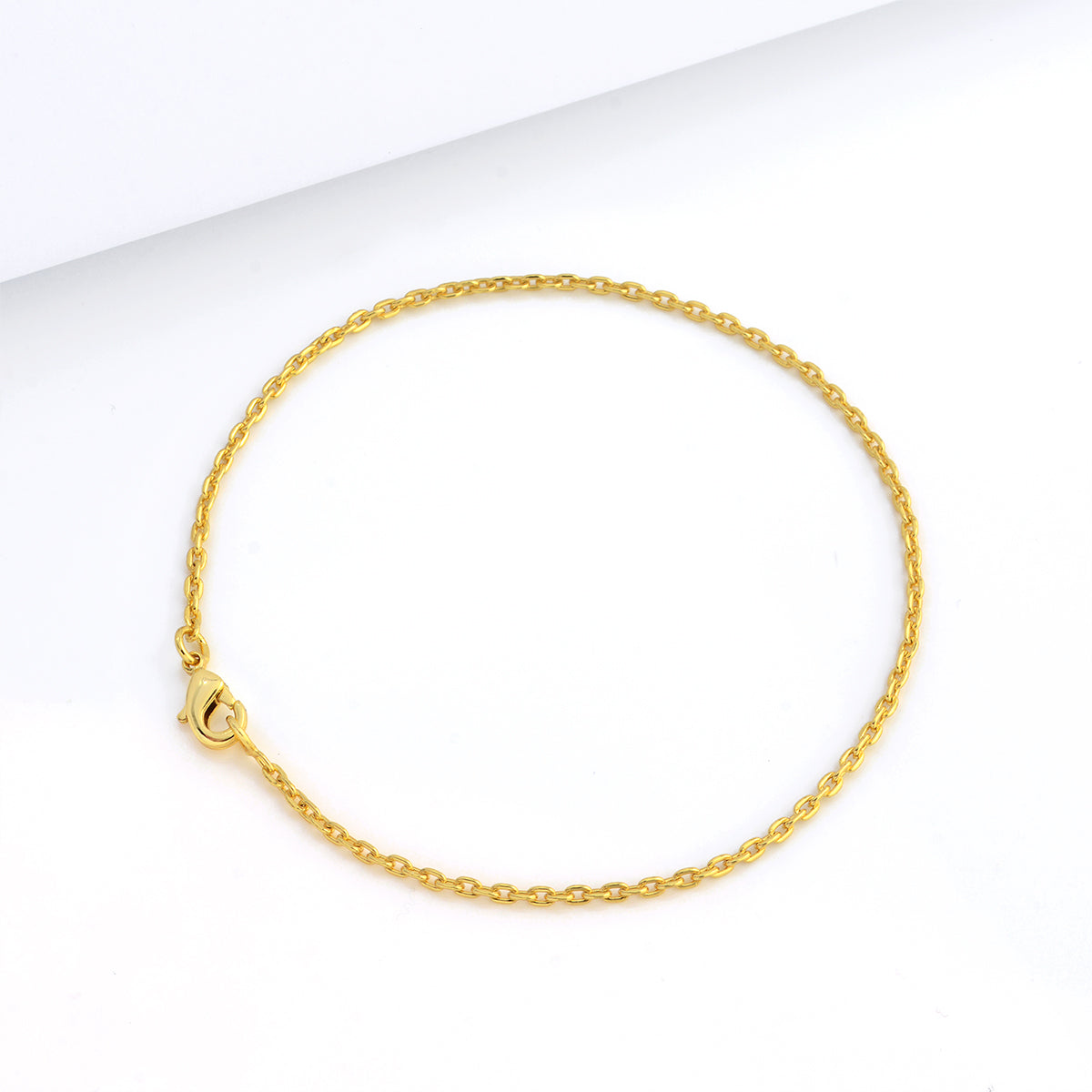 Pulseira Veneziana 0,8mm 1gr Fecho Lagosta Banhado A Ouro 18k