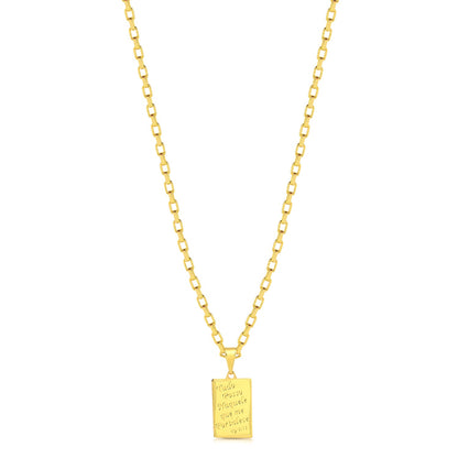 Colar Filipenses 4:13 - Corrente Veneziana Banhado A Ouro 18k