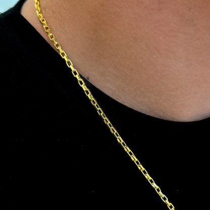 Colar Filipenses 4:13 - Corrente Veneziana Banhado A Ouro 18k